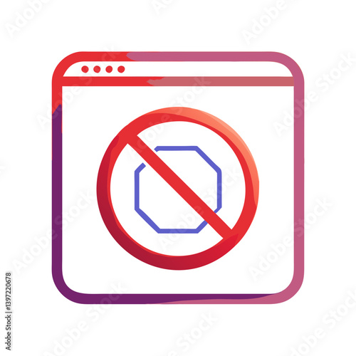adblock icon, adblock vector illustration-simple illustration of adblock, perfect for adblock logos and icons