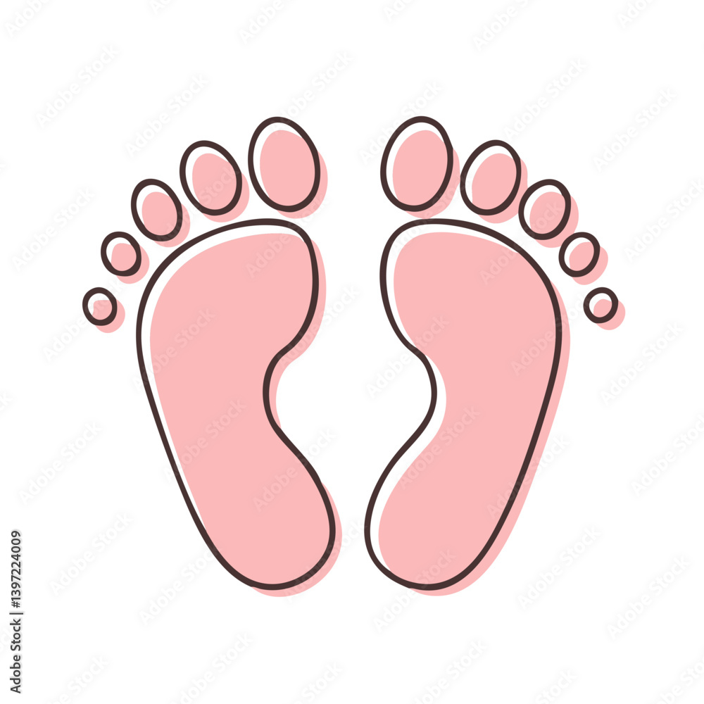 baby feet icon, baby feet vector illustration-simple illustration of baby feet, perfect for baby feet logos and icons baby feet icon, baby feet vector illustration-simple illustration of baby feet, perfect for baby feet logos and icons