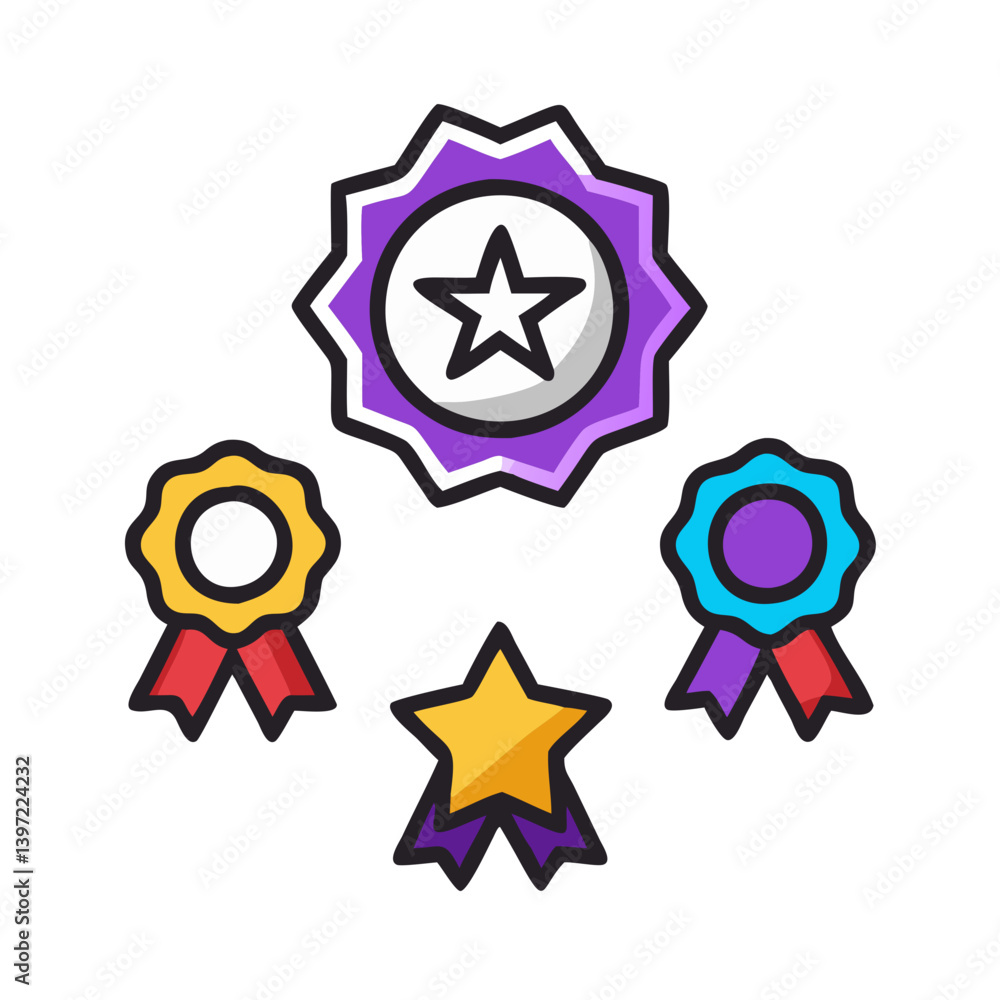badges icon, badges vector illustration-simple illustration of badges, perfect for badges logos and icons badges icon, badges vector illustration-simple illustration of badges, perfect for badges logos and icons