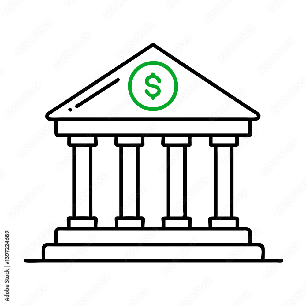 bank building icon, bank building vector illustration-simple illustration of bank building, perfect for bank building logos and icons bank building icon, bank building vector illustration-simple illustration of bank building, perfect for bank building logos and icons