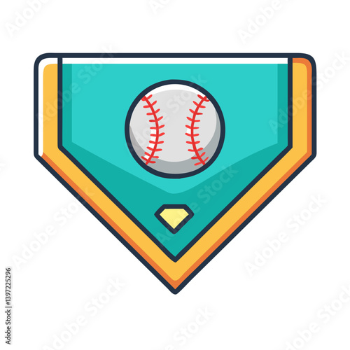 baseball home plate icon, baseball home plate vector illustration-simple illustration of baseball home plate, perfect for baseball home plate logos and icons