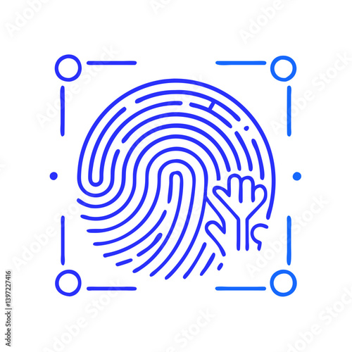 biometric identification icon, biometric identification vector illustration-simple illustration of biometric identification, perfect for biometric identification logos and icons