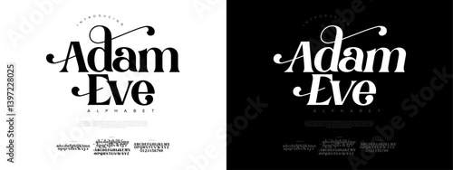 Modern Romantic Serif Font Vector for Branding, Wedding and Elegant Design