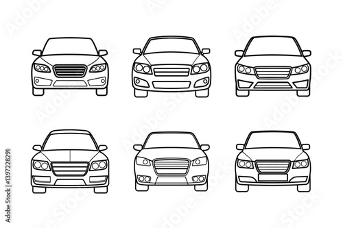 car icons set