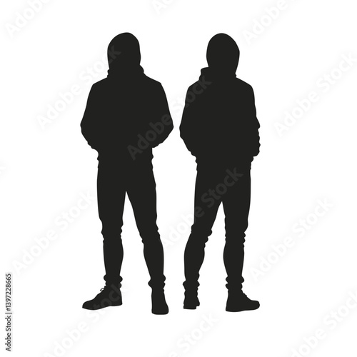 Male Silhouette Wearing Hoodie