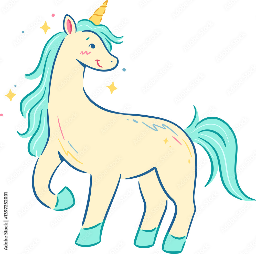 Fototapeta premium Cute Unicorn