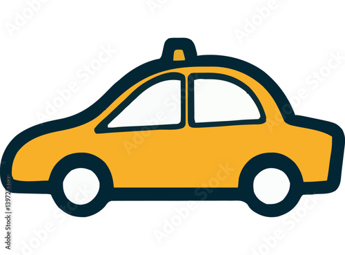 Yellow Taxi Car Urban Transportation Service