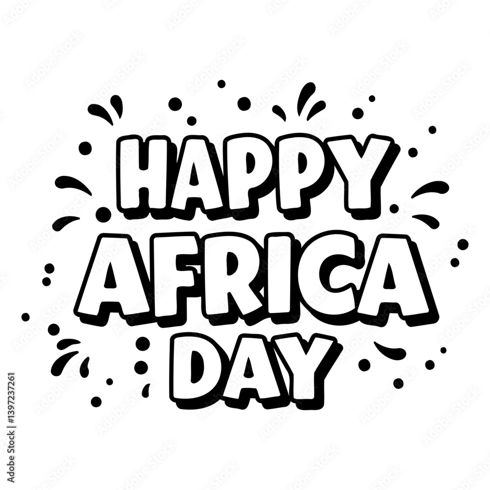 Fototapeta premium Happy Africa Day Graphic
