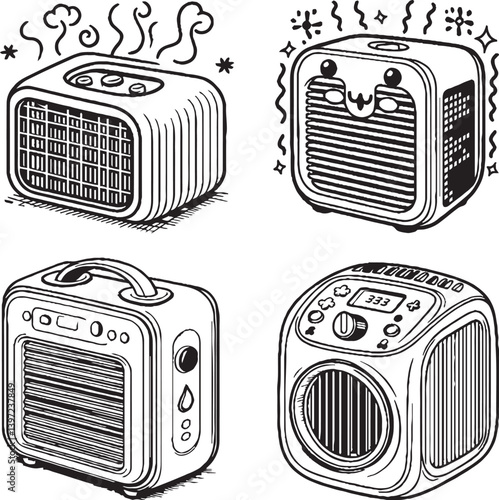 "Unique Portable Heater Designs – Whimsical Art for Practical Warmth"