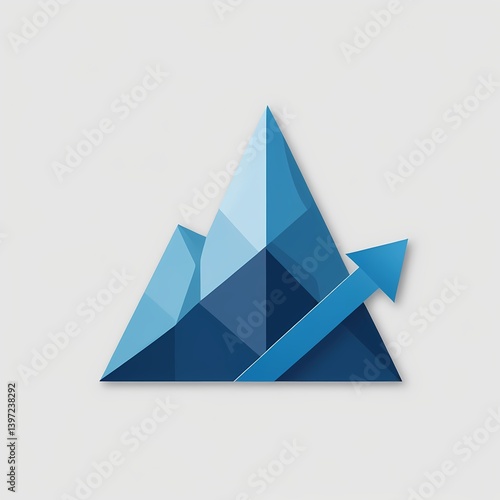Free Download Ascending Peaks: A modern abstract representation of a majestic mountain range, symbolizing growth, progress, and upward trajectory. - GFXLoad