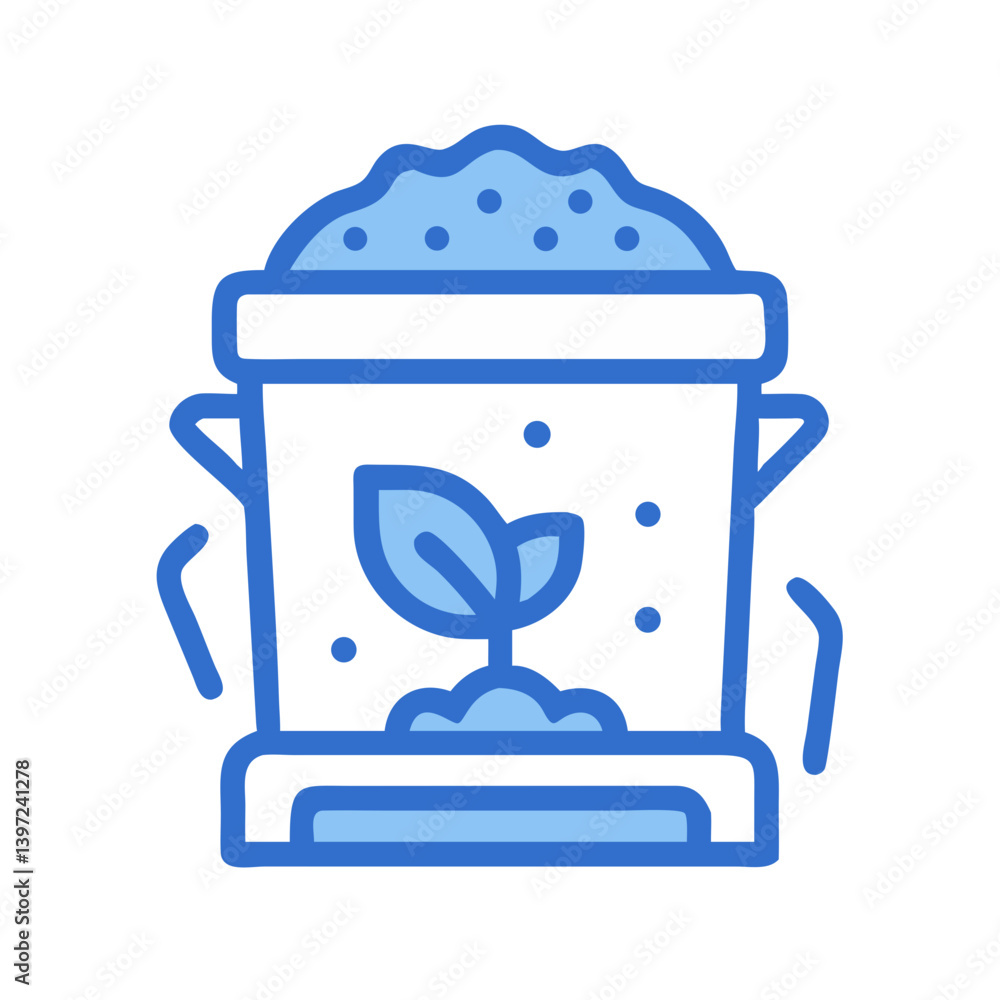 Fototapeta premium Compost Bin Icon Vector