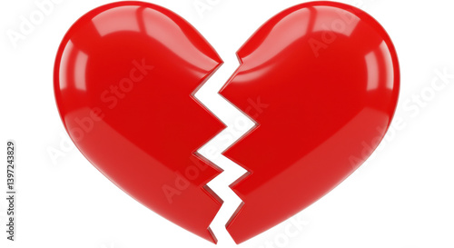 Obraz na plátne Isolated Broken Heart
