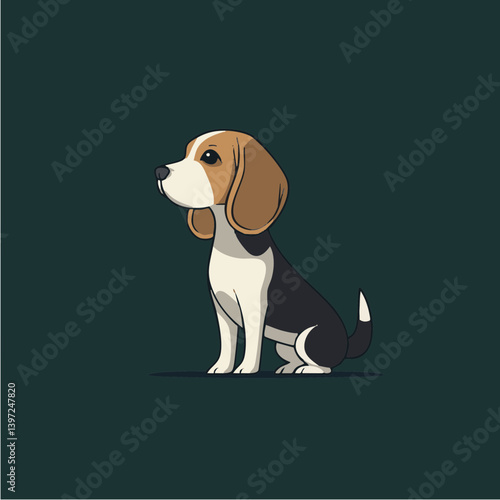Beagle Dog Cartoon Illustration