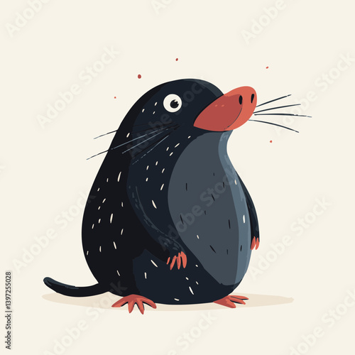 Cute Cartoon Mole Illustration