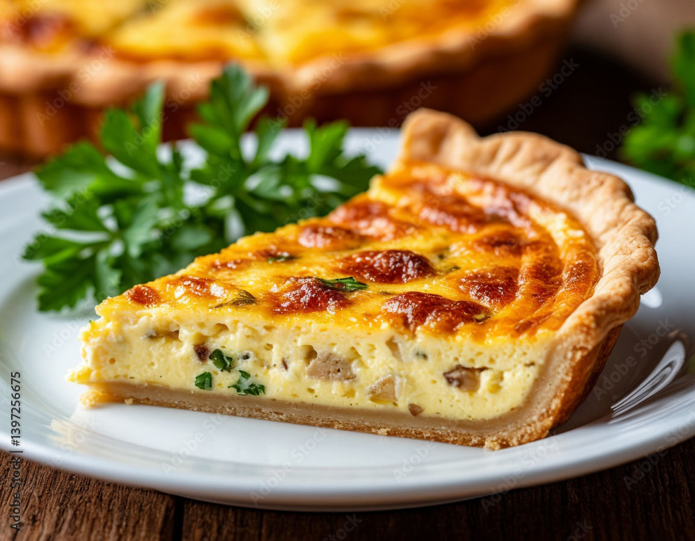 Quiche Lorraine French cuisine. Created by AI Quiche Lorraine French cuisine. Created by AI