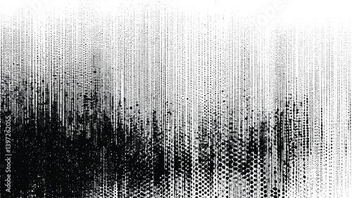 Old grunge dotted background. Abstract distress frame. Halftone effect dots. Vertical textured backgrounds with halftone stipple effect,