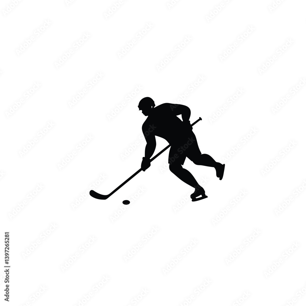 Fototapeta premium hockey player silhouette