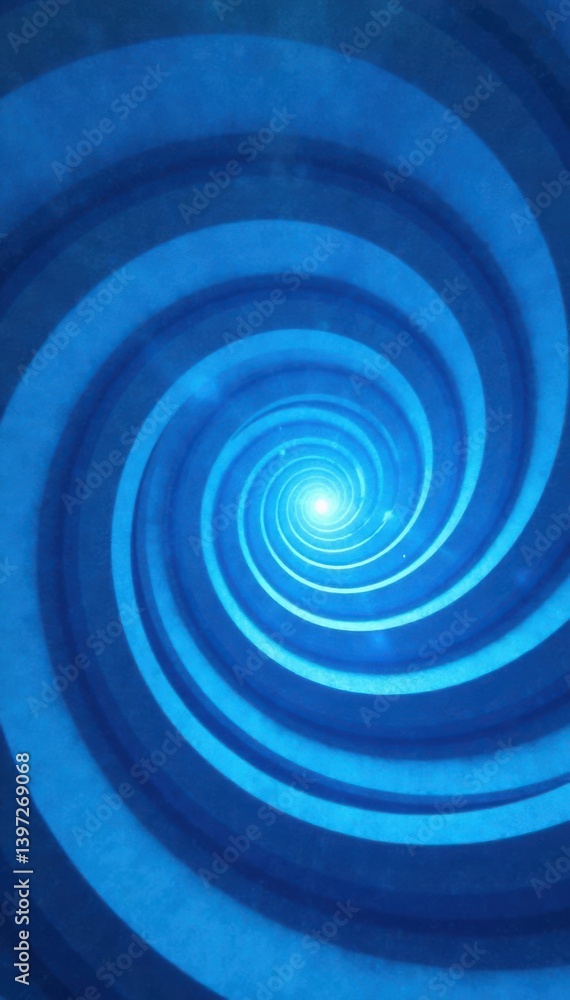 Obraz premium Soft abstract blue lines in a mesmerizing spiral pattern creating a sense of calm and balance, relaxing art, abstract spirals