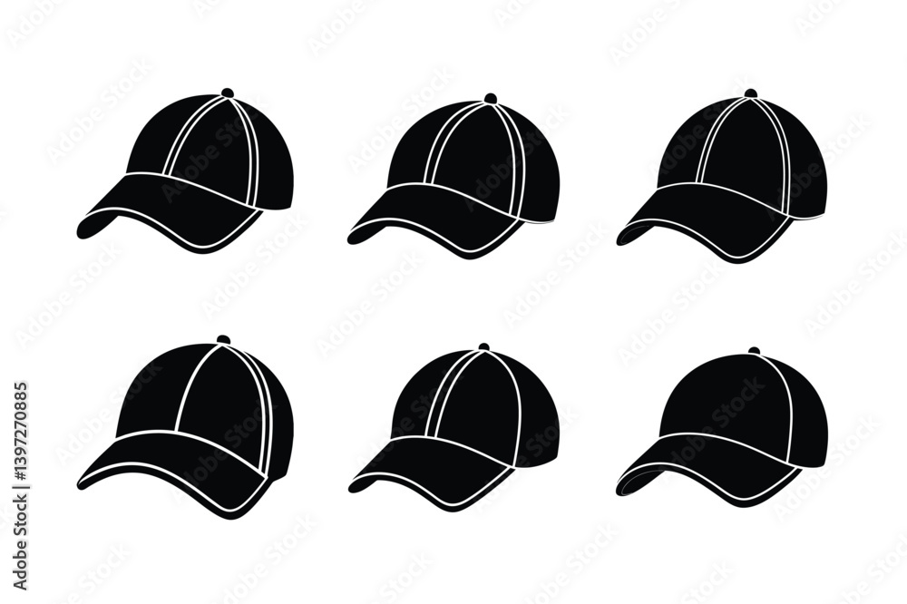 set of baseball caps set of baseball caps