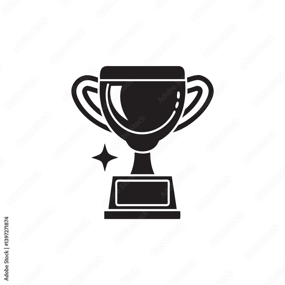 Black Winner Trophy Silhouette – Vector Design
Black Winner Trophy Silhouette – Vector Design