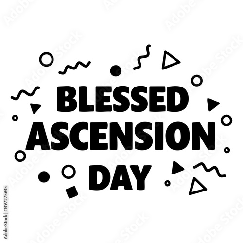 Blessed Ascension Day graphic, marketing/education