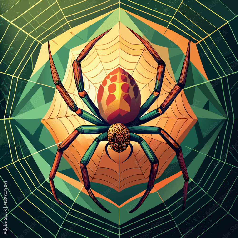 Fototapeta premium spider on web