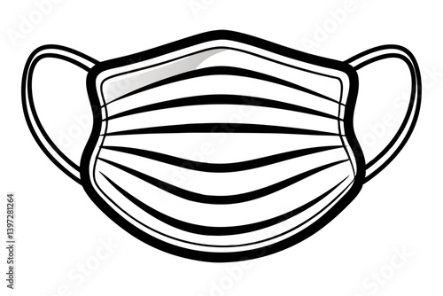 Vector Face Mask Design with Ear Loops