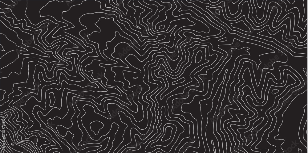 Abstract Topographic Contours Map on a Black Background: Geometric Contour Lines and Circular Patterns Creating a Modern and Elegant Representation of Terrain and Elevation Abstract Topographic Contours Map on a Black Background: Geometric Contour Lines and Circular Patterns Creating a Modern and Elegant Representation of Terrain and Elevation
