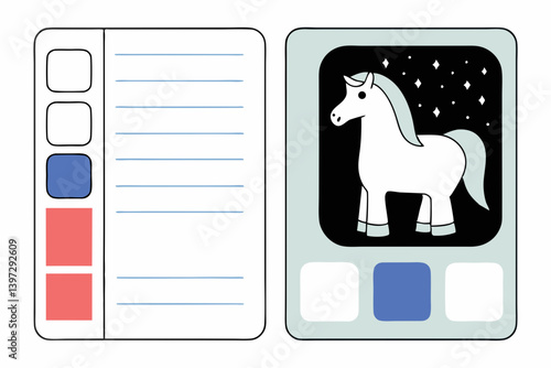 Illustration of a horse. Zodiac sign. Horse riding. Horse racing.