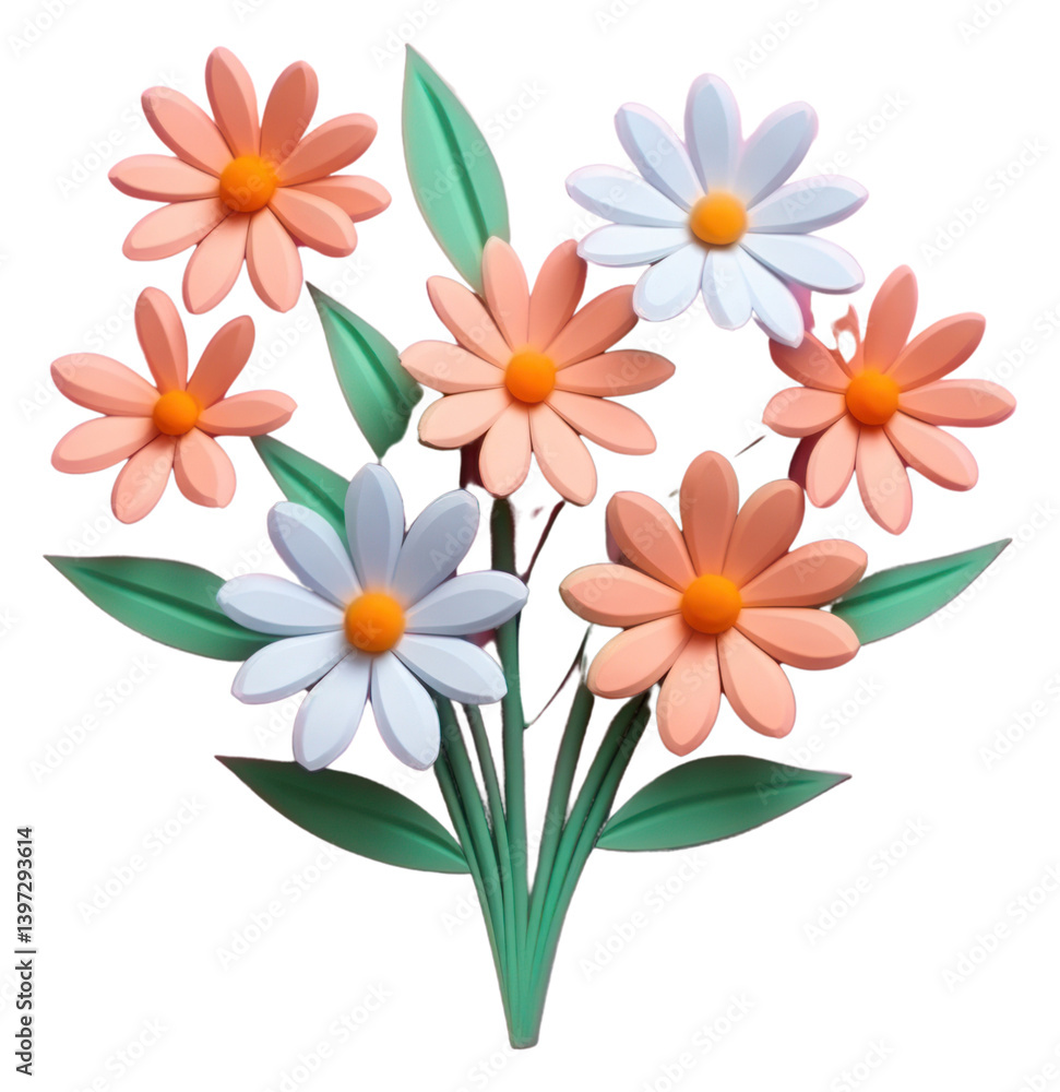 Fototapeta premium PNG Flower asteraceae graphics pattern.