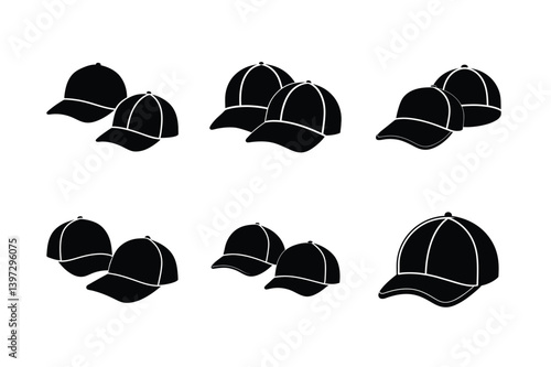 set of baseball caps