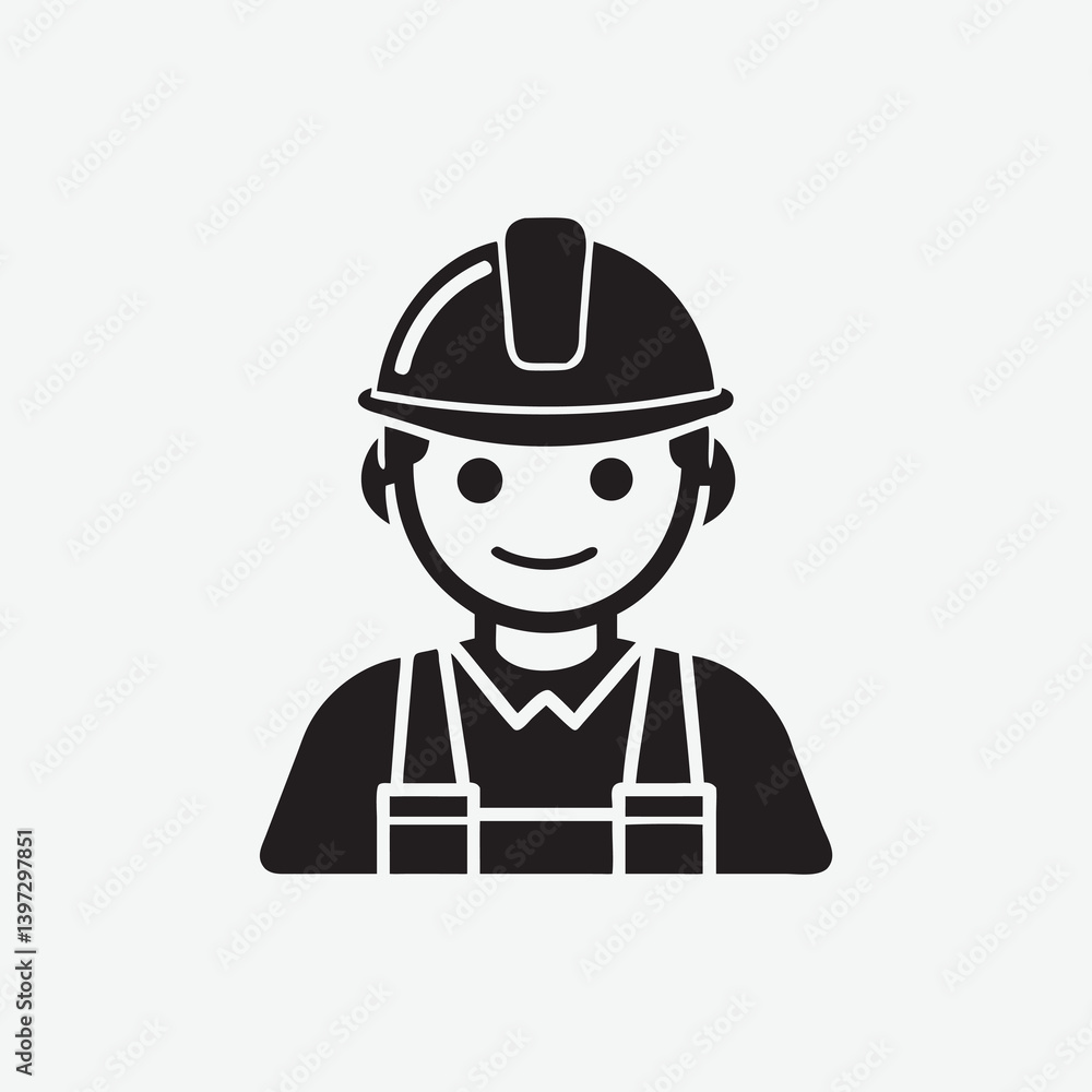 Flat Vector of Construction Worker Wearing Safety Helmet
Flat Vector of Construction Worker Wearing Safety Helmet