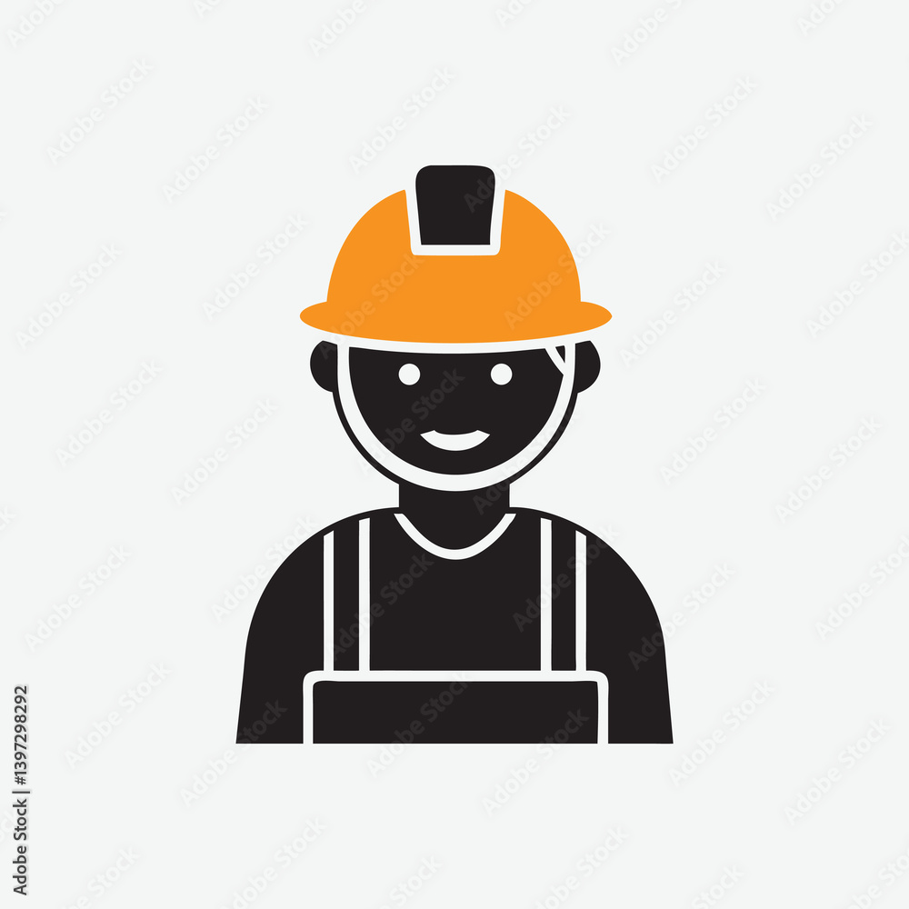 Flat Vector of Construction Worker Wearing Safety Helmet
Flat Vector of Construction Worker Wearing Safety Helmet