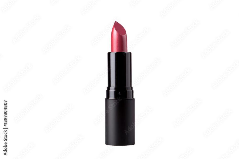 lipstick with a matte case and a slightly smudged tip suggesting a freshly applied look Isolated on white background lipstick with a matte case and a slightly smudged tip suggesting a freshly applied look Isolated on white background