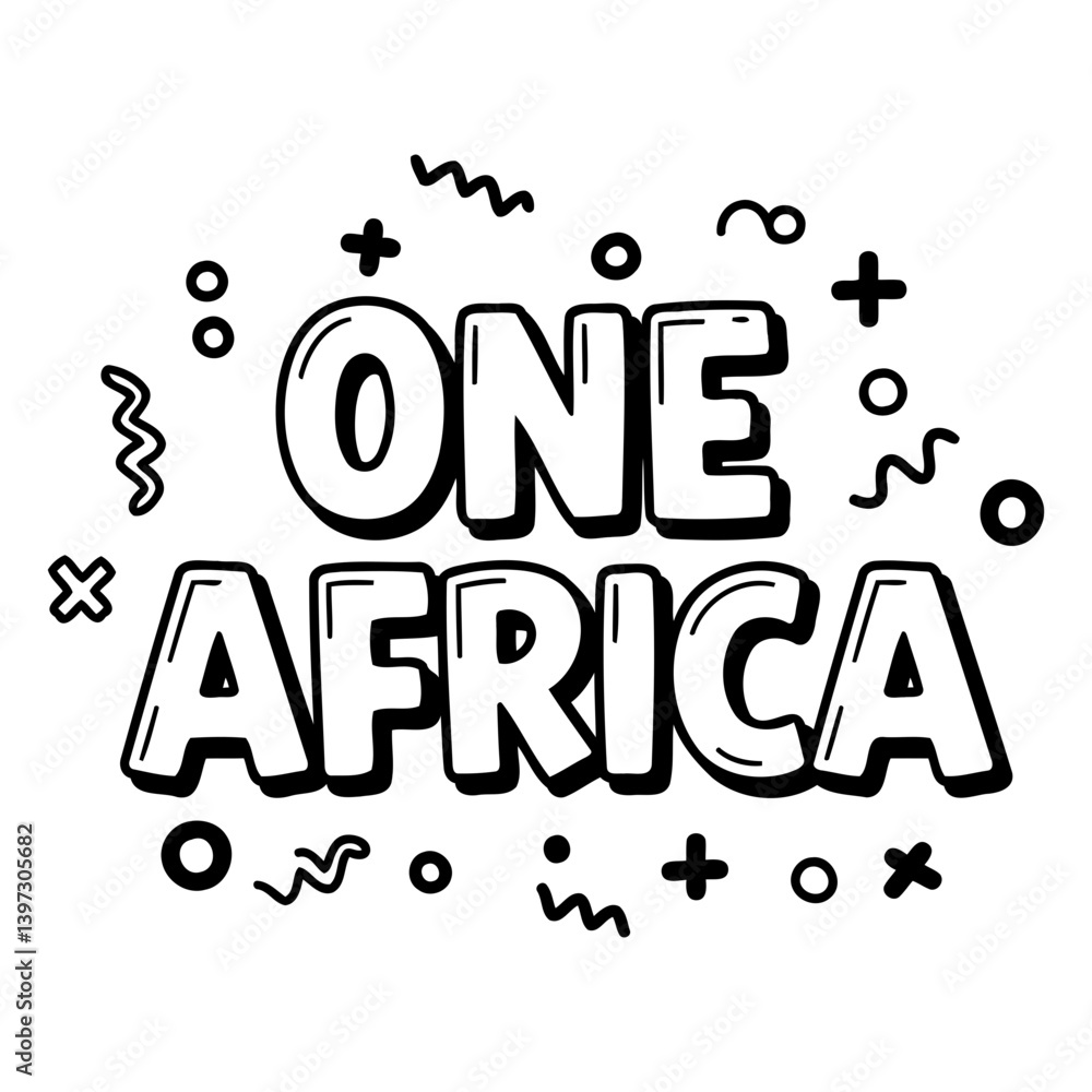 Fototapeta premium One Africa Graphic Design