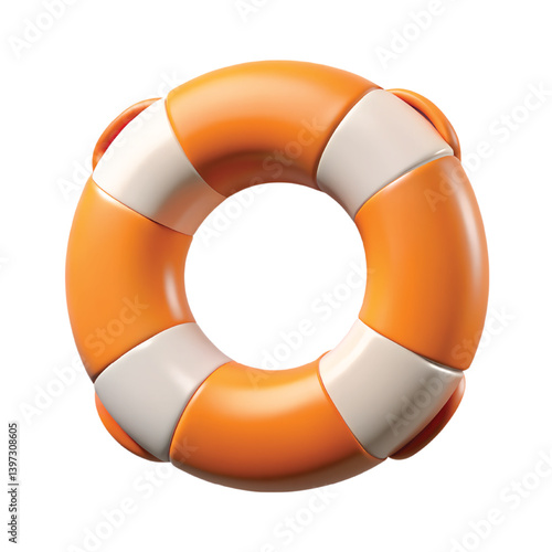 life buoy on white background