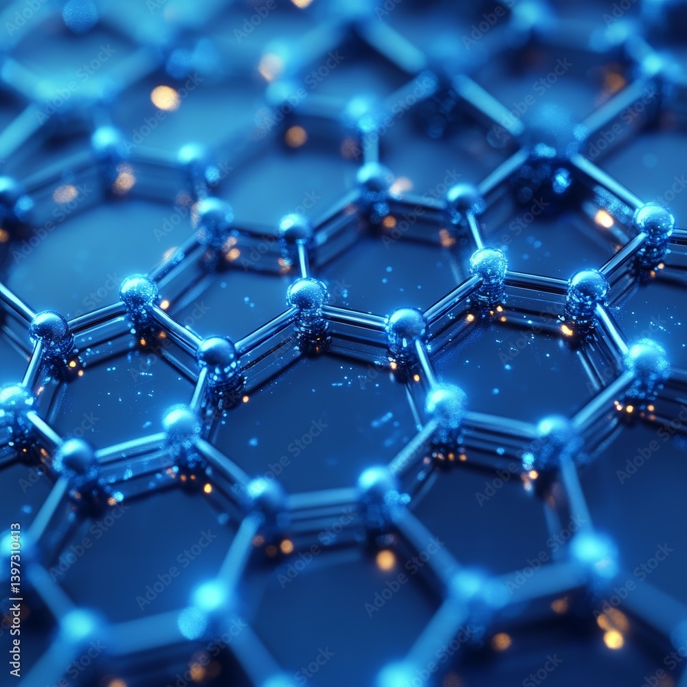 Molecular Network and Connections - Advanced Scientific Representation of Molecular Structure Molecular Network and Connections - Advanced Scientific Representation of Molecular Structure