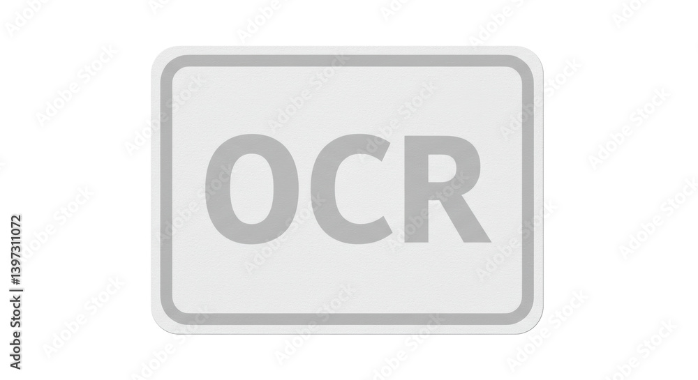 Isolated Optical Character Recognition OCR Icon Isolated Optical Character Recognition OCR Icon