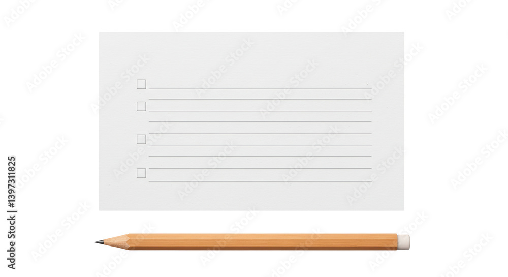Isolated Checklist with Pencil Isolated Checklist with Pencil