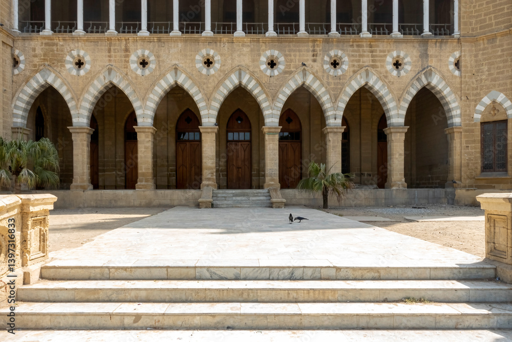 Fototapeta premium Ferrer Hall a historic building that showcases colonial era architecture and cultural heritage. Karachi Pakistan