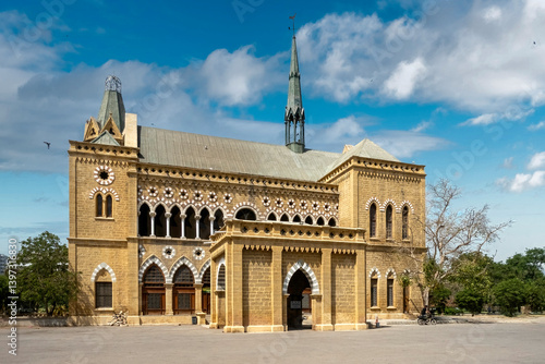 Ferrer Hall a historic building that showcases colonial era architecture and cultural heritage. Karachi Pakistan