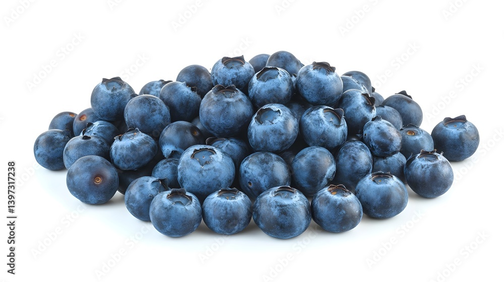 Fresh Blueberries Isolated on White Background for Healthy Eating Fresh Blueberries Isolated on White Background for Healthy Eating