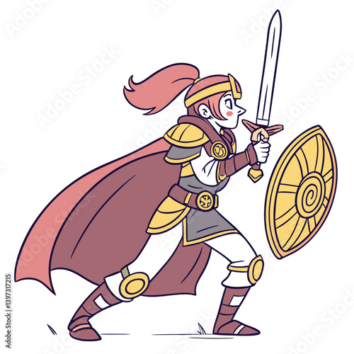 knight with sword and shield