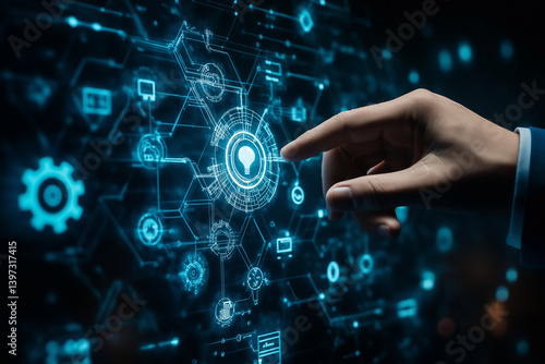 Digital Innovation Interactive Network Technology Interface Design