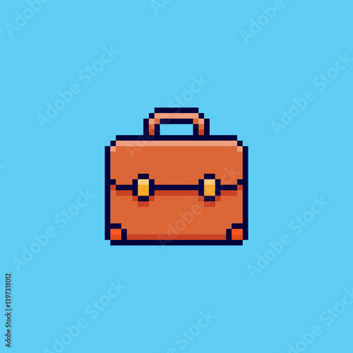 Pixel art Briefcase game asset design