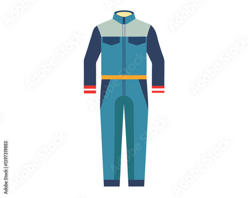Blue Workwear Jumpsuit. Durable and Functional