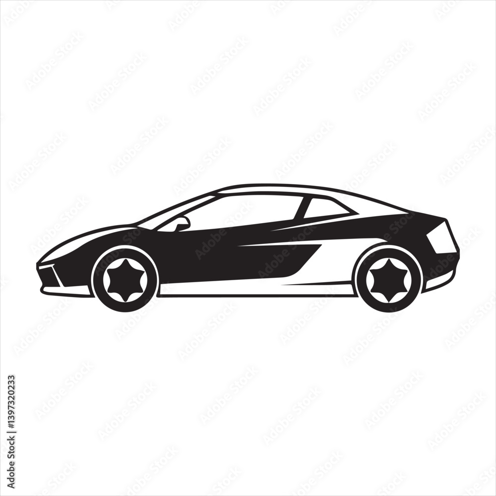 Naklejka premium car silhouette illustration Design on a white background