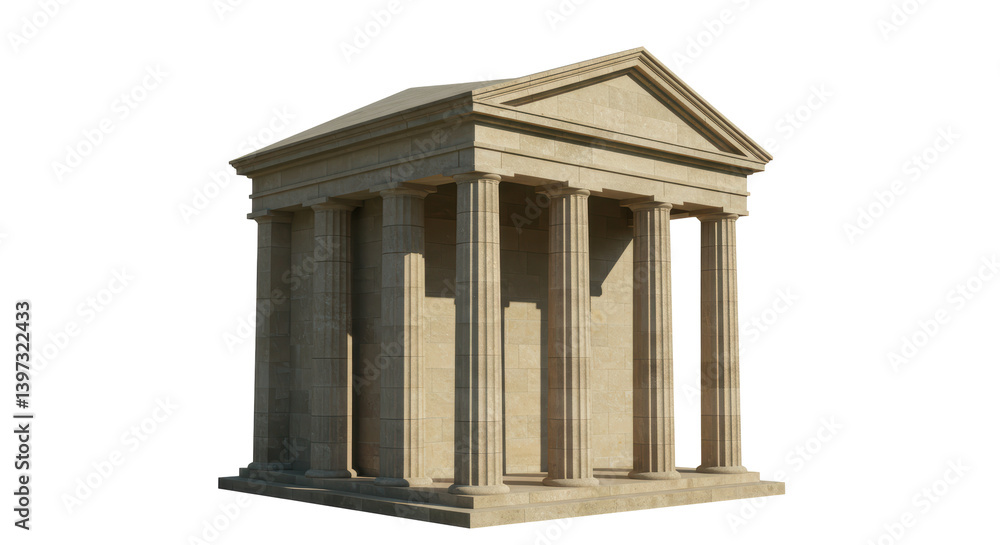 Obraz premium Isolated Ancient Greek Temple