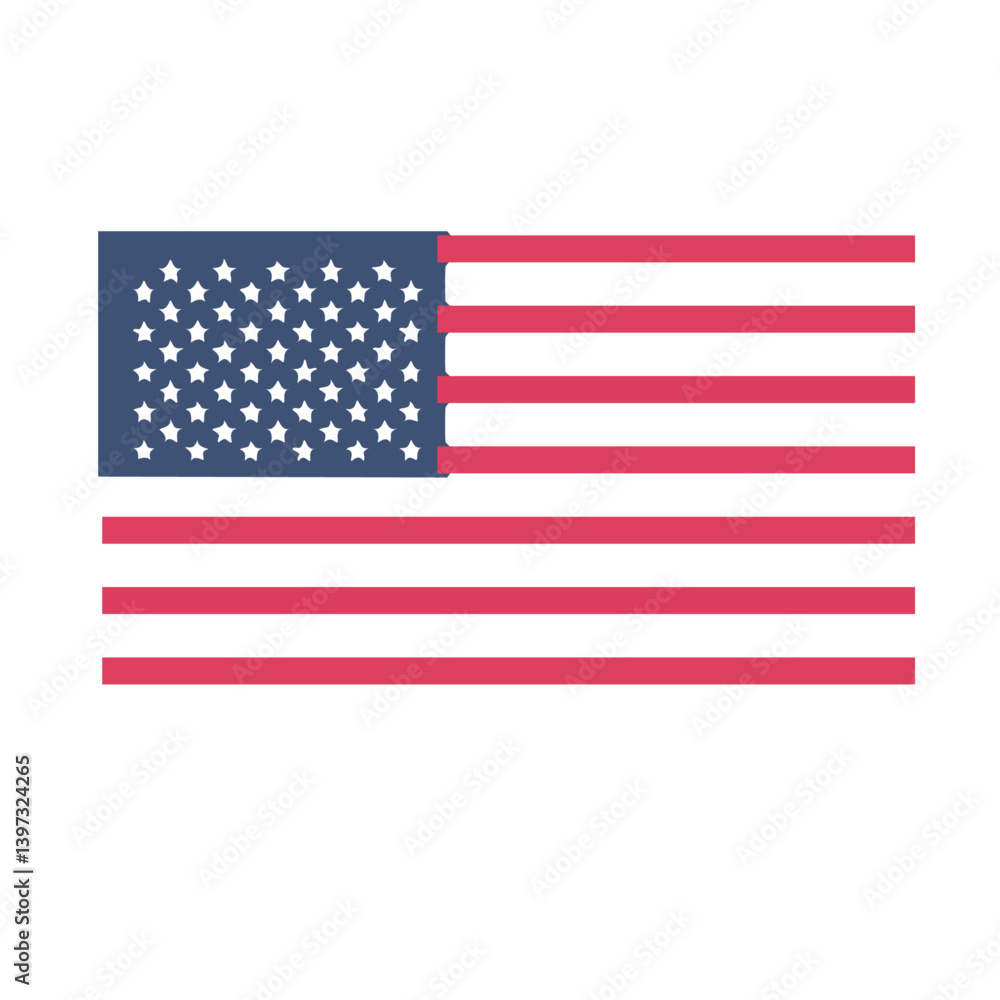 american flag on vector icon design