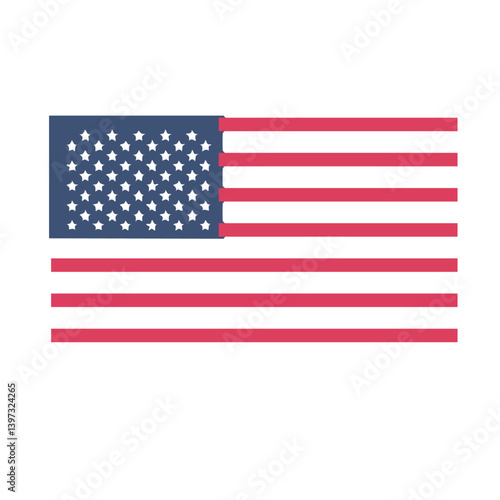 Obraz na płótnie american flag on vector icon design w salonie